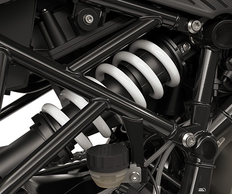 The adjustable suspension strut of the F 450 GS from BMW Motorrad