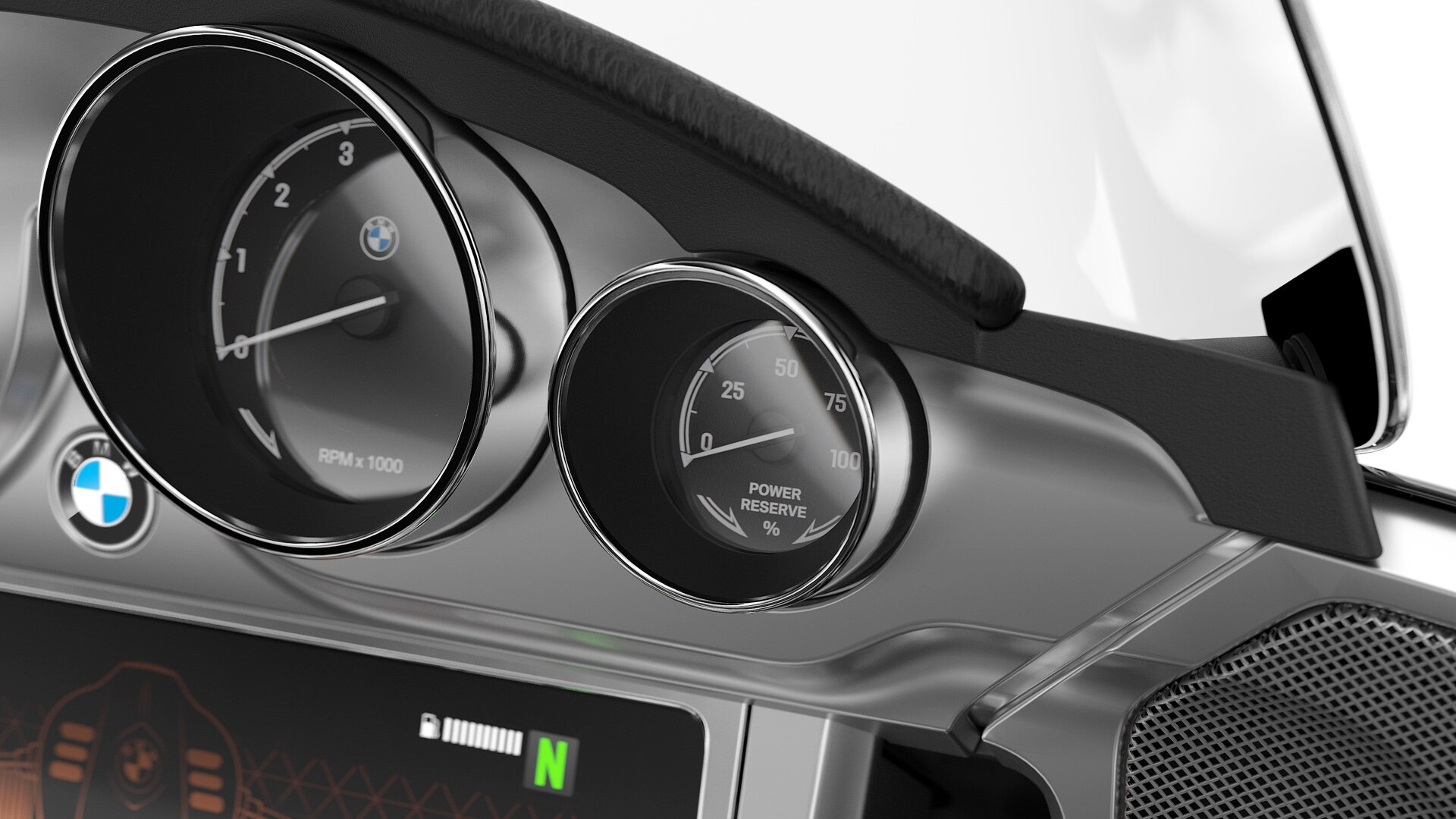 Power Reserve display as a traditional round instrument.