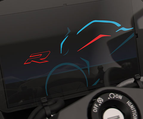 We see the TFT display of the S 1000 R.